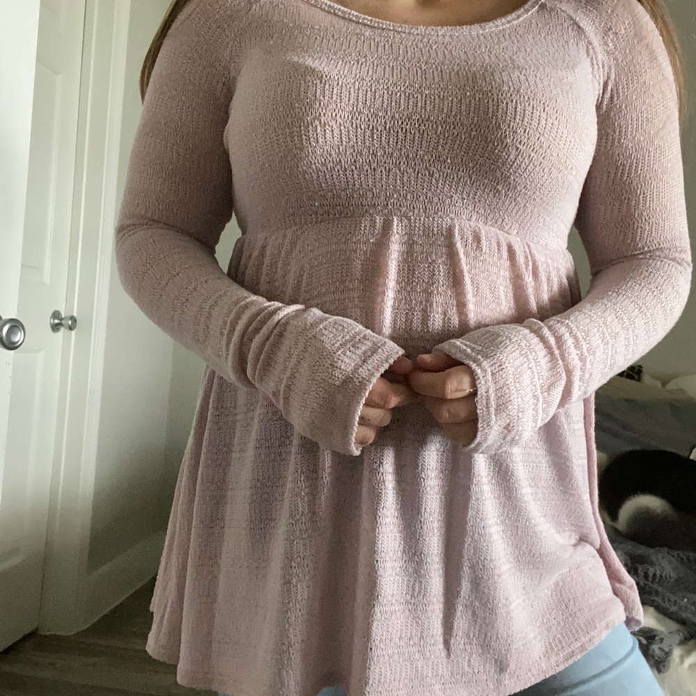 Sheer Babydoll Long Sleeve Shirt